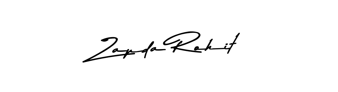 How to make Zapda Rohit name signature. Use Asem Kandis PERSONAL USE style for creating short signs online. This is the latest handwritten sign. Zapda Rohit signature style 9 images and pictures png