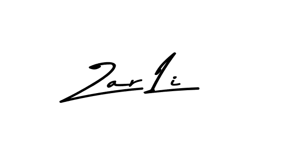 Make a beautiful signature design for name Zar Li. With this signature (Asem Kandis PERSONAL USE) style, you can create a handwritten signature for free. Zar Li signature style 9 images and pictures png