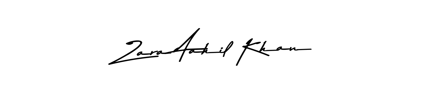 The best way (Asem Kandis PERSONAL USE) to make a short signature is to pick only two or three words in your name. The name Zara Aahil Khan include a total of six letters. For converting this name. Zara Aahil Khan signature style 9 images and pictures png