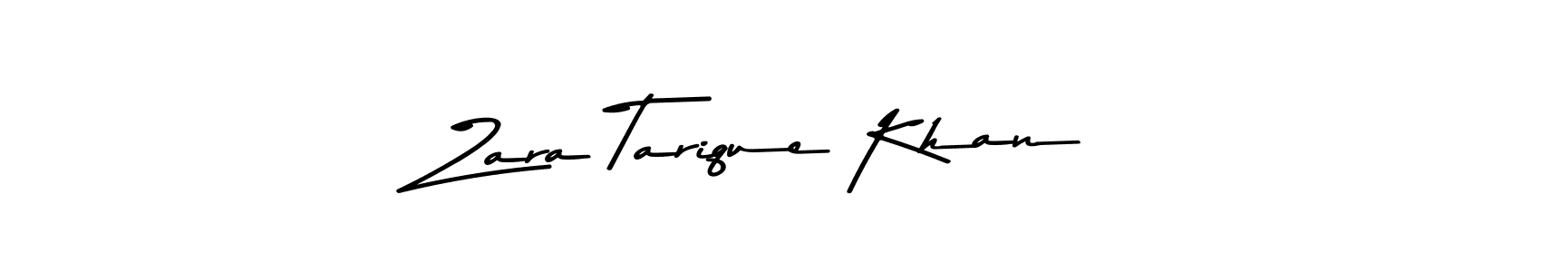 How to make Zara Tarique Khan name signature. Use Asem Kandis PERSONAL USE style for creating short signs online. This is the latest handwritten sign. Zara Tarique Khan signature style 9 images and pictures png