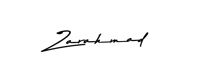 Make a beautiful signature design for name Zarahmad. With this signature (Asem Kandis PERSONAL USE) style, you can create a handwritten signature for free. Zarahmad signature style 9 images and pictures png