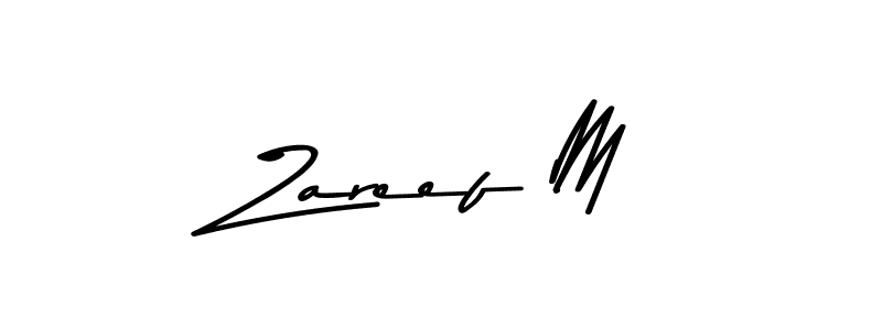 if you are searching for the best signature style for your name Zareef M. so please give up your signature search. here we have designed multiple signature styles  using Asem Kandis PERSONAL USE. Zareef M signature style 9 images and pictures png