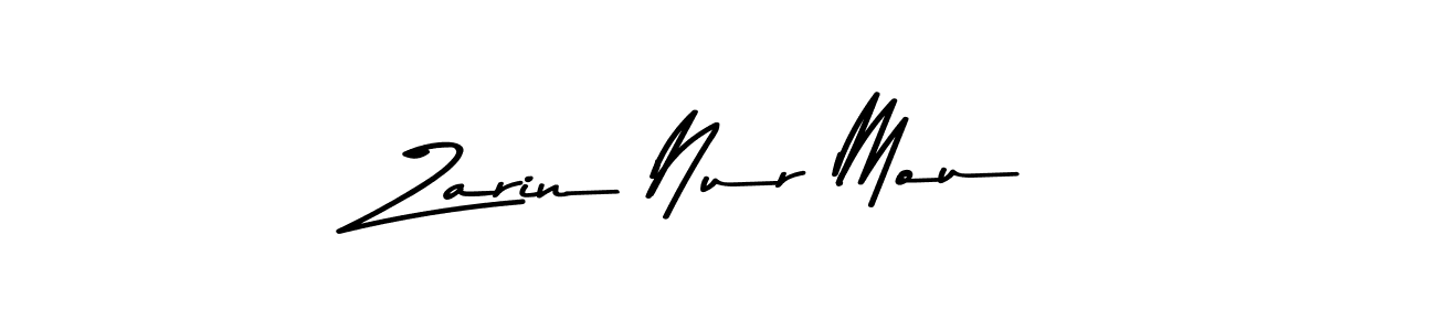 Make a beautiful signature design for name Zarin Nur Mou. Use this online signature maker to create a handwritten signature for free. Zarin Nur Mou signature style 9 images and pictures png