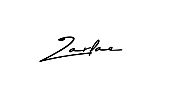 How to make Zarlae name signature. Use Asem Kandis PERSONAL USE style for creating short signs online. This is the latest handwritten sign. Zarlae signature style 9 images and pictures png