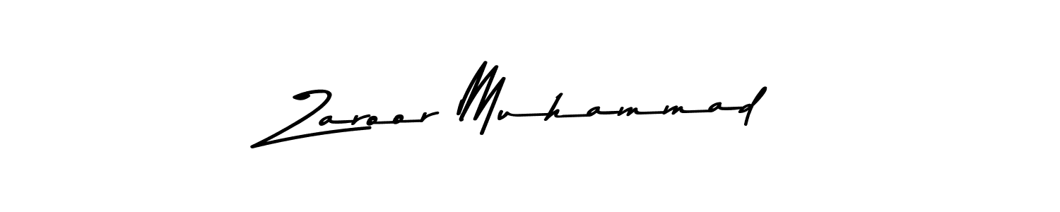 if you are searching for the best signature style for your name Zaroor Muhammad. so please give up your signature search. here we have designed multiple signature styles  using Asem Kandis PERSONAL USE. Zaroor Muhammad signature style 9 images and pictures png