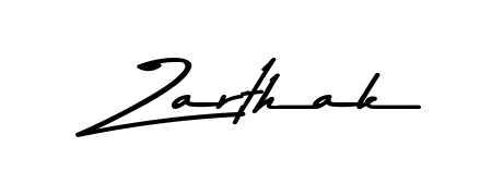 The best way (Asem Kandis PERSONAL USE) to make a short signature is to pick only two or three words in your name. For converting this name Zarthak. Zarthak signature style 9 images and pictures png