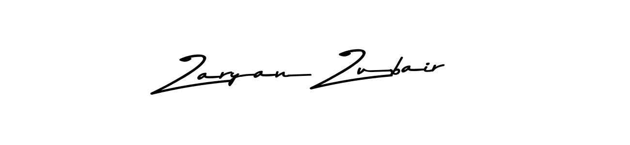Design your own signature with our free online signature maker. With this signature software, you can create a handwritten (Asem Kandis PERSONAL USE) signature for name Zaryan Zubair. Zaryan Zubair signature style 9 images and pictures png