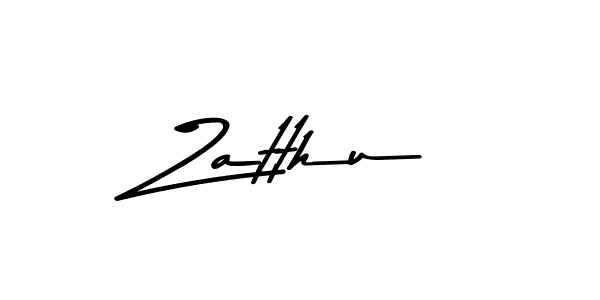 Create a beautiful signature design for name Zatthu. With this signature (Asem Kandis PERSONAL USE) fonts, you can make a handwritten signature for free. Zatthu signature style 9 images and pictures png