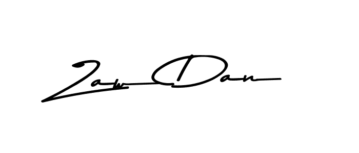 How to make Zaw Dan name signature. Use Asem Kandis PERSONAL USE style for creating short signs online. This is the latest handwritten sign. Zaw Dan signature style 9 images and pictures png