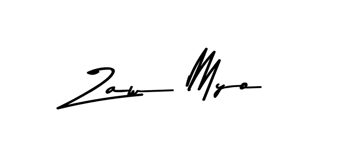 The best way (Asem Kandis PERSONAL USE) to make a short signature is to pick only two or three words in your name. The name Zaw Myo include a total of six letters. For converting this name. Zaw Myo signature style 9 images and pictures png