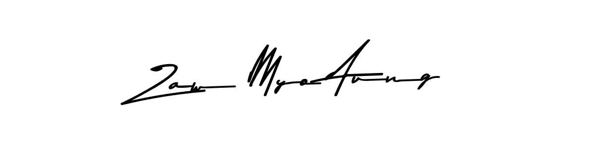 Use a signature maker to create a handwritten signature online. With this signature software, you can design (Asem Kandis PERSONAL USE) your own signature for name Zaw Myo Aung. Zaw Myo Aung signature style 9 images and pictures png