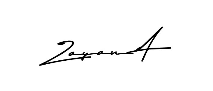 Also we have Zayan A name is the best signature style. Create professional handwritten signature collection using Asem Kandis PERSONAL USE autograph style. Zayan A signature style 9 images and pictures png