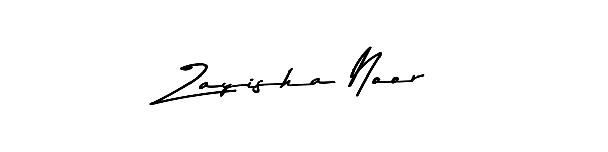 Zayisha Noor stylish signature style. Best Handwritten Sign (Asem Kandis PERSONAL USE) for my name. Handwritten Signature Collection Ideas for my name Zayisha Noor. Zayisha Noor signature style 9 images and pictures png
