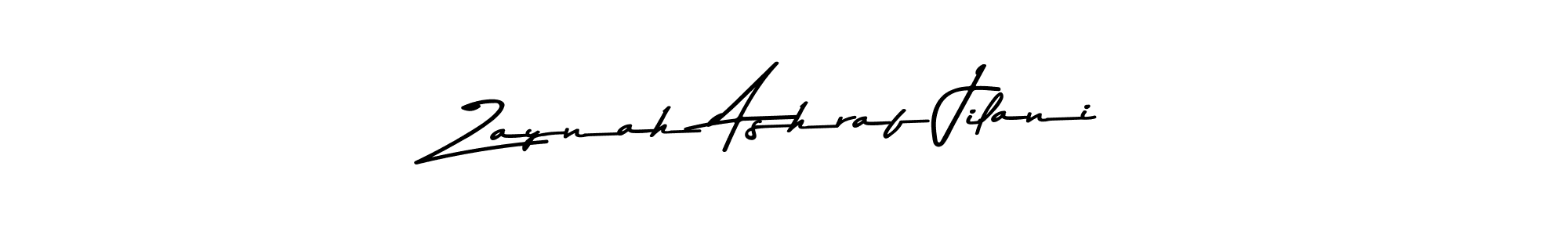 Make a beautiful signature design for name Zaynah Ashraf Jilani. With this signature (Asem Kandis PERSONAL USE) style, you can create a handwritten signature for free. Zaynah Ashraf Jilani signature style 9 images and pictures png