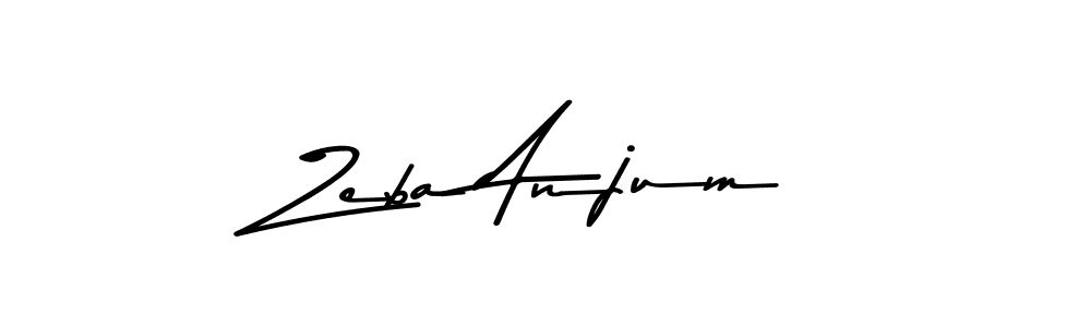 Design your own signature with our free online signature maker. With this signature software, you can create a handwritten (Asem Kandis PERSONAL USE) signature for name Zeba Anjum. Zeba Anjum signature style 9 images and pictures png