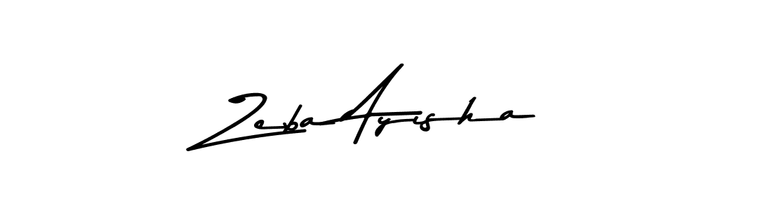 Make a beautiful signature design for name Zeba Ayisha. With this signature (Asem Kandis PERSONAL USE) style, you can create a handwritten signature for free. Zeba Ayisha signature style 9 images and pictures png