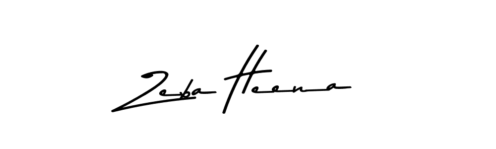 Use a signature maker to create a handwritten signature online. With this signature software, you can design (Asem Kandis PERSONAL USE) your own signature for name Zeba Heena. Zeba Heena signature style 9 images and pictures png