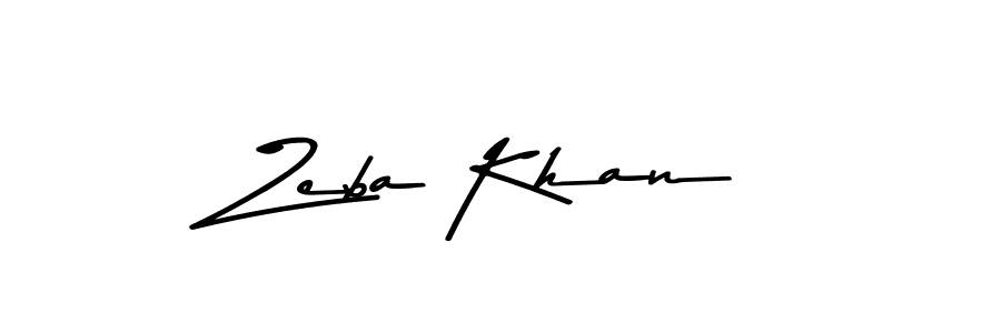 How to make Zeba Khan name signature. Use Asem Kandis PERSONAL USE style for creating short signs online. This is the latest handwritten sign. Zeba Khan signature style 9 images and pictures png