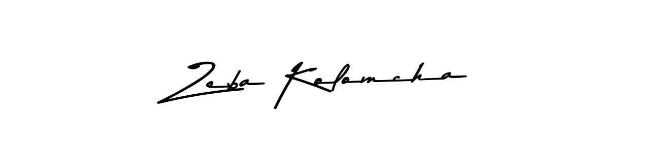 Use a signature maker to create a handwritten signature online. With this signature software, you can design (Asem Kandis PERSONAL USE) your own signature for name Zeba Kolomcha. Zeba Kolomcha signature style 9 images and pictures png