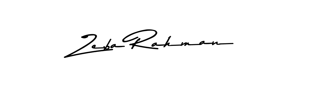 Create a beautiful signature design for name Zeba Rahman. With this signature (Asem Kandis PERSONAL USE) fonts, you can make a handwritten signature for free. Zeba Rahman signature style 9 images and pictures png