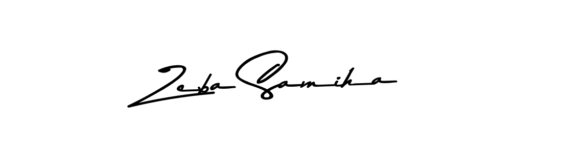 Create a beautiful signature design for name Zeba Samiha. With this signature (Asem Kandis PERSONAL USE) fonts, you can make a handwritten signature for free. Zeba Samiha signature style 9 images and pictures png