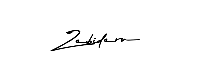 Make a beautiful signature design for name Zebideru. With this signature (Asem Kandis PERSONAL USE) style, you can create a handwritten signature for free. Zebideru signature style 9 images and pictures png