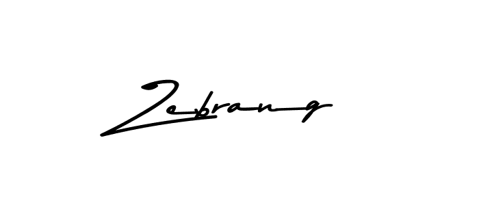 Create a beautiful signature design for name Zebrang. With this signature (Asem Kandis PERSONAL USE) fonts, you can make a handwritten signature for free. Zebrang signature style 9 images and pictures png
