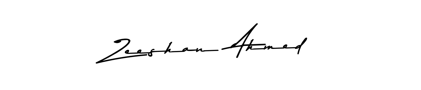 Create a beautiful signature design for name Zeeshan  Ahmed. With this signature (Asem Kandis PERSONAL USE) fonts, you can make a handwritten signature for free. Zeeshan  Ahmed signature style 9 images and pictures png