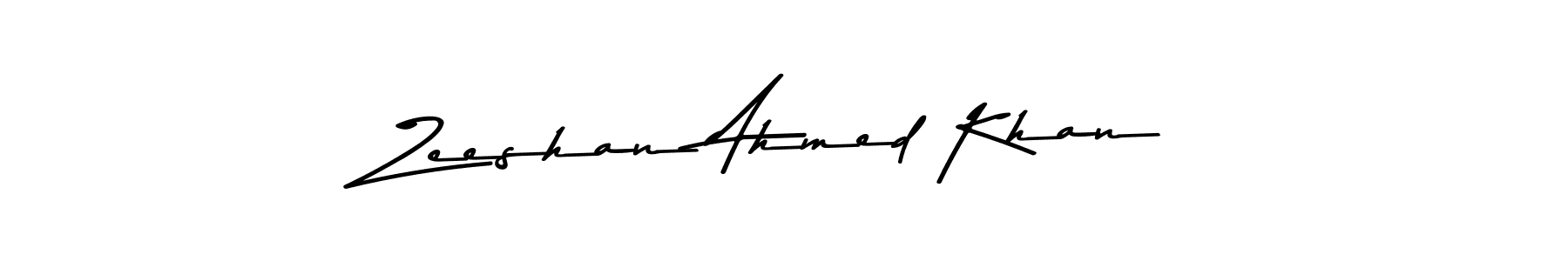 Zeeshan Ahmed Khan stylish signature style. Best Handwritten Sign (Asem Kandis PERSONAL USE) for my name. Handwritten Signature Collection Ideas for my name Zeeshan Ahmed Khan. Zeeshan Ahmed Khan signature style 9 images and pictures png
