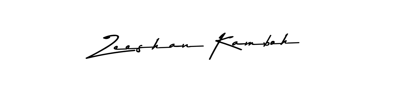 Use a signature maker to create a handwritten signature online. With this signature software, you can design (Asem Kandis PERSONAL USE) your own signature for name Zeeshan Kamboh. Zeeshan Kamboh signature style 9 images and pictures png