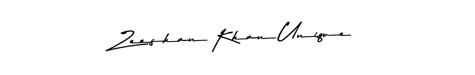 How to make Zeeshan Khan Unique name signature. Use Asem Kandis PERSONAL USE style for creating short signs online. This is the latest handwritten sign. Zeeshan Khan Unique signature style 9 images and pictures png