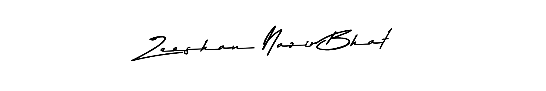 Create a beautiful signature design for name Zeeshan Nazir Bhat. With this signature (Asem Kandis PERSONAL USE) fonts, you can make a handwritten signature for free. Zeeshan Nazir Bhat signature style 9 images and pictures png