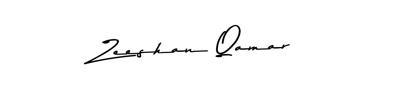 Make a beautiful signature design for name Zeeshan Qamar. With this signature (Asem Kandis PERSONAL USE) style, you can create a handwritten signature for free. Zeeshan Qamar signature style 9 images and pictures png