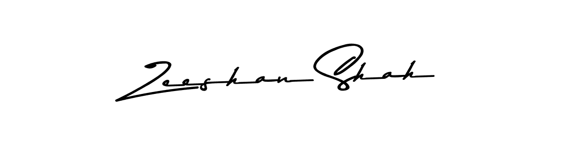 Make a beautiful signature design for name Zeeshan Shah. With this signature (Asem Kandis PERSONAL USE) style, you can create a handwritten signature for free. Zeeshan Shah signature style 9 images and pictures png