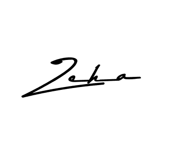 How to make Zeha signature? Asem Kandis PERSONAL USE is a professional autograph style. Create handwritten signature for Zeha name. Zeha signature style 9 images and pictures png