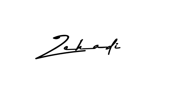 How to make Zehadi name signature. Use Asem Kandis PERSONAL USE style for creating short signs online. This is the latest handwritten sign. Zehadi signature style 9 images and pictures png