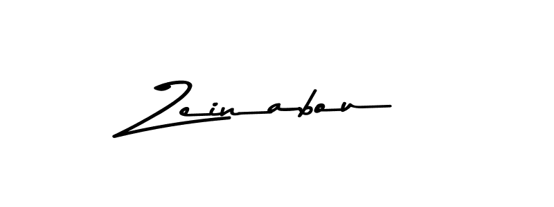 Create a beautiful signature design for name Zeinabou. With this signature (Asem Kandis PERSONAL USE) fonts, you can make a handwritten signature for free. Zeinabou signature style 9 images and pictures png