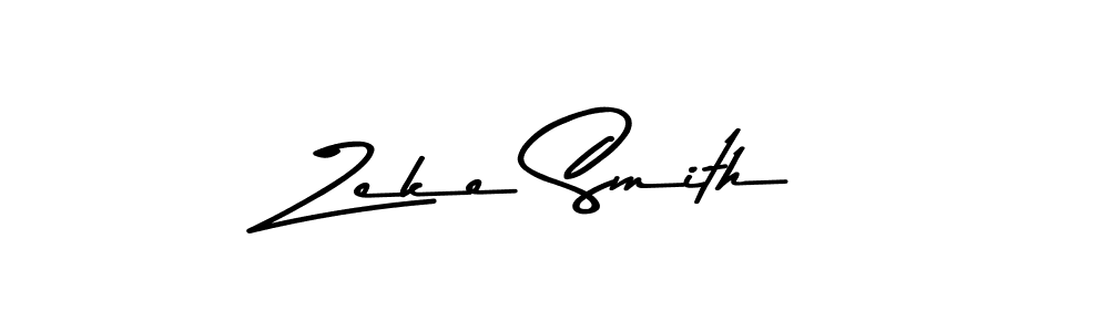 Create a beautiful signature design for name Zeke Smith. With this signature (Asem Kandis PERSONAL USE) fonts, you can make a handwritten signature for free. Zeke Smith signature style 9 images and pictures png