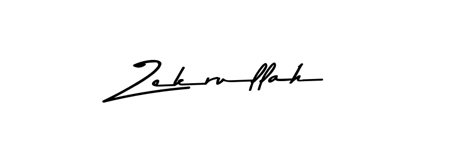 Make a beautiful signature design for name Zekrullah. With this signature (Asem Kandis PERSONAL USE) style, you can create a handwritten signature for free. Zekrullah signature style 9 images and pictures png