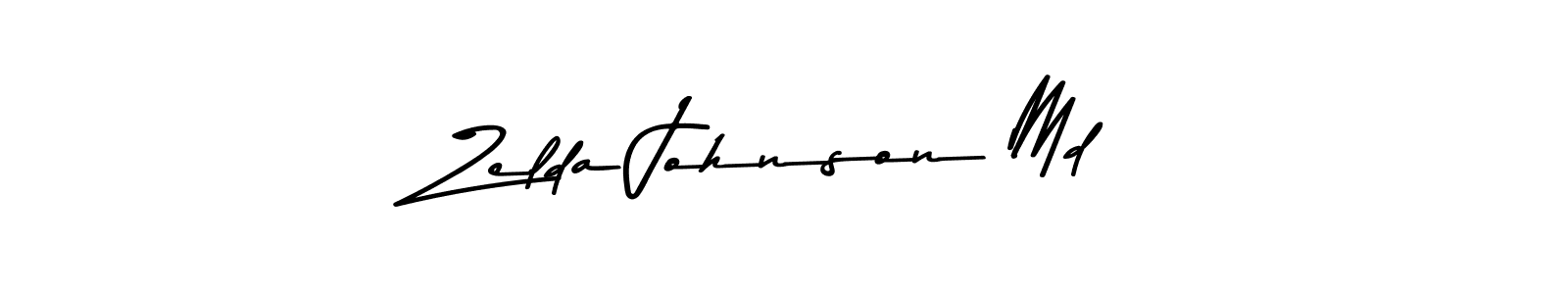 Create a beautiful signature design for name Zelda Johnson Md. With this signature (Asem Kandis PERSONAL USE) fonts, you can make a handwritten signature for free. Zelda Johnson Md signature style 9 images and pictures png