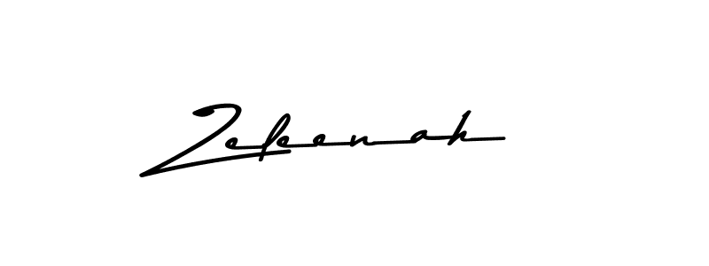 Use a signature maker to create a handwritten signature online. With this signature software, you can design (Asem Kandis PERSONAL USE) your own signature for name Zeleenah. Zeleenah signature style 9 images and pictures png