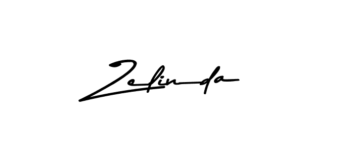Make a beautiful signature design for name Zelinda. With this signature (Asem Kandis PERSONAL USE) style, you can create a handwritten signature for free. Zelinda signature style 9 images and pictures png