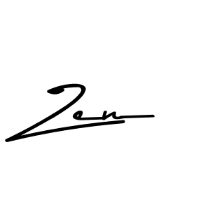 Make a beautiful signature design for name Zen. With this signature (Asem Kandis PERSONAL USE) style, you can create a handwritten signature for free. Zen signature style 9 images and pictures png