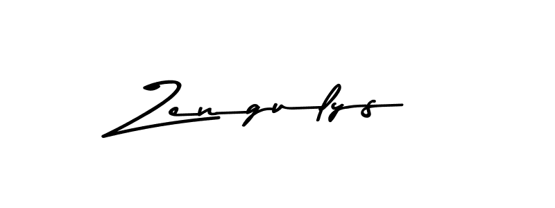 How to make Zengulys name signature. Use Asem Kandis PERSONAL USE style for creating short signs online. This is the latest handwritten sign. Zengulys signature style 9 images and pictures png