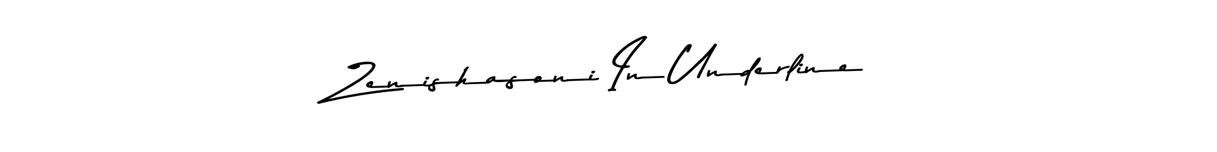 Design your own signature with our free online signature maker. With this signature software, you can create a handwritten (Asem Kandis PERSONAL USE) signature for name Zenishasoni In Underline. Zenishasoni In Underline signature style 9 images and pictures png