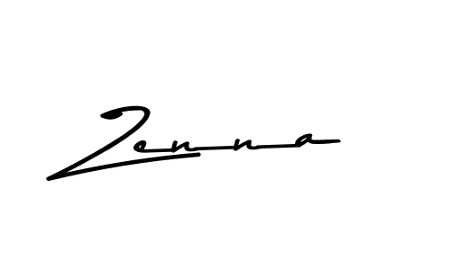 Also we have Zenna name is the best signature style. Create professional handwritten signature collection using Asem Kandis PERSONAL USE autograph style. Zenna signature style 9 images and pictures png