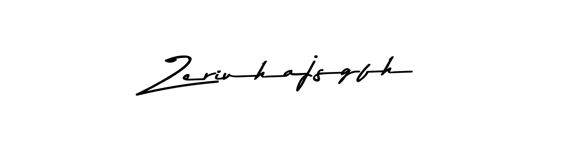 Create a beautiful signature design for name Zeriuhajsgfh. With this signature (Asem Kandis PERSONAL USE) fonts, you can make a handwritten signature for free. Zeriuhajsgfh signature style 9 images and pictures png