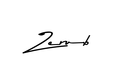 Zerub stylish signature style. Best Handwritten Sign (Asem Kandis PERSONAL USE) for my name. Handwritten Signature Collection Ideas for my name Zerub. Zerub signature style 9 images and pictures png