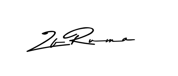 Make a beautiful signature design for name Zf Ruma. With this signature (Asem Kandis PERSONAL USE) style, you can create a handwritten signature for free. Zf Ruma signature style 9 images and pictures png