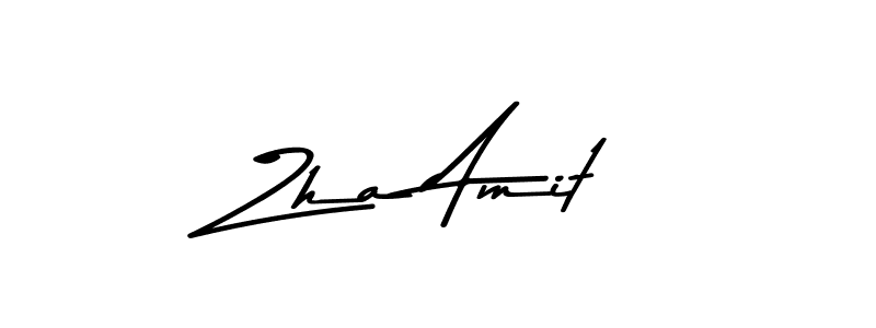 Zha Amit stylish signature style. Best Handwritten Sign (Asem Kandis PERSONAL USE) for my name. Handwritten Signature Collection Ideas for my name Zha Amit. Zha Amit signature style 9 images and pictures png